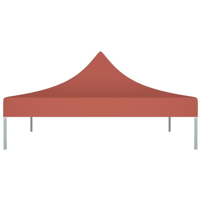 Toit de tente de réception 3x3 m Terre cuite 270 g/m² – Image 2