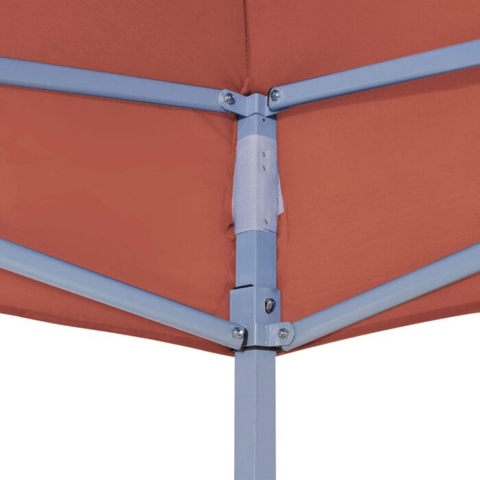 Toit de tente de réception 3x3 m Terre cuite 270 g/m² – Image 3