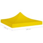 Toit de tente de réception 3x3 m Jaune 270 g/m² – Image 4