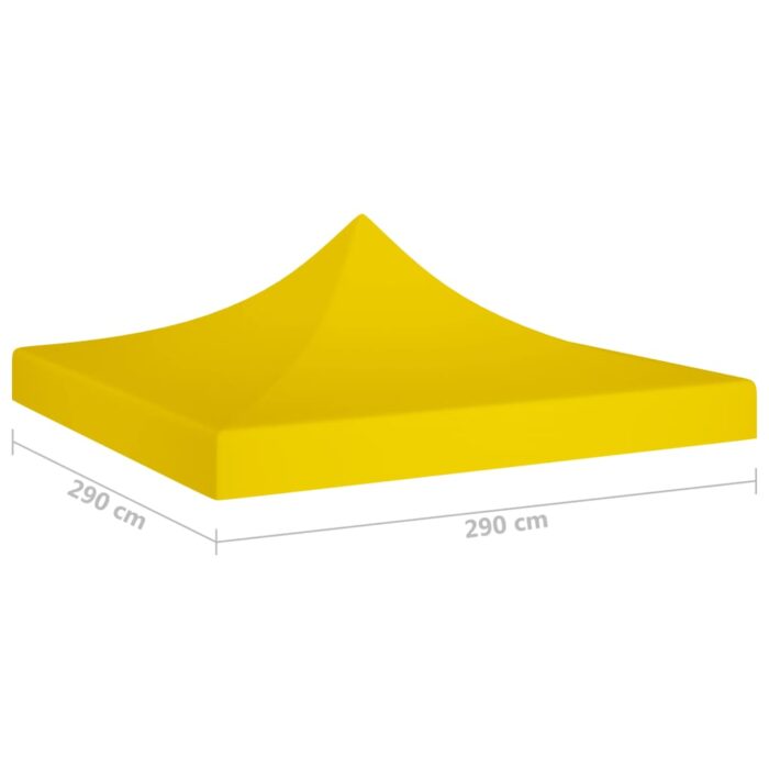 Toit de tente de réception 3x3 m Jaune 270 g/m² – Image 4