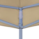 Toit de tente de réception 6x3 m Beige 270 g/m² – Image 3