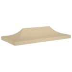 Toit de tente de réception 6x3 m Beige 270 g/m² – Image 4