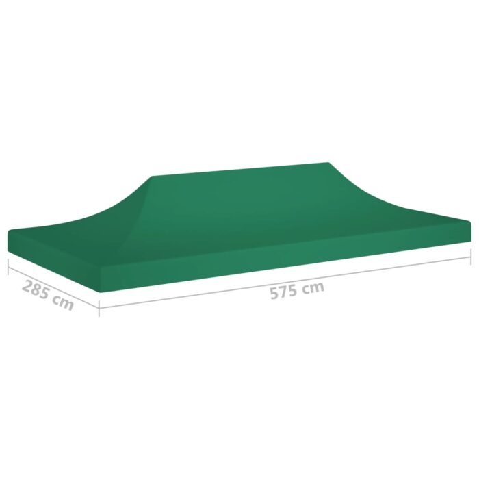 Toit de tente de réception 6x3 m Vert 270 g/m² – Image 5