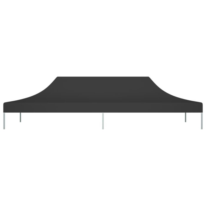 Toit de tente de réception 6x3 m Noir 270 g/m² – Image 2