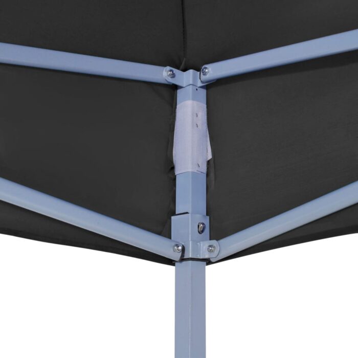 Toit de tente de réception 6x3 m Noir 270 g/m² – Image 4