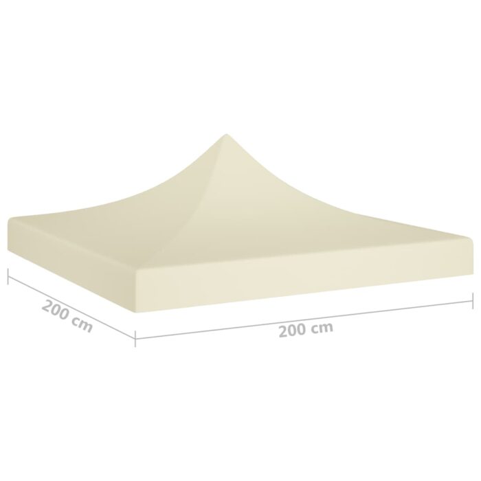 Toit de tente de réception 2x2 m Crème 270 g/m² – Image 4