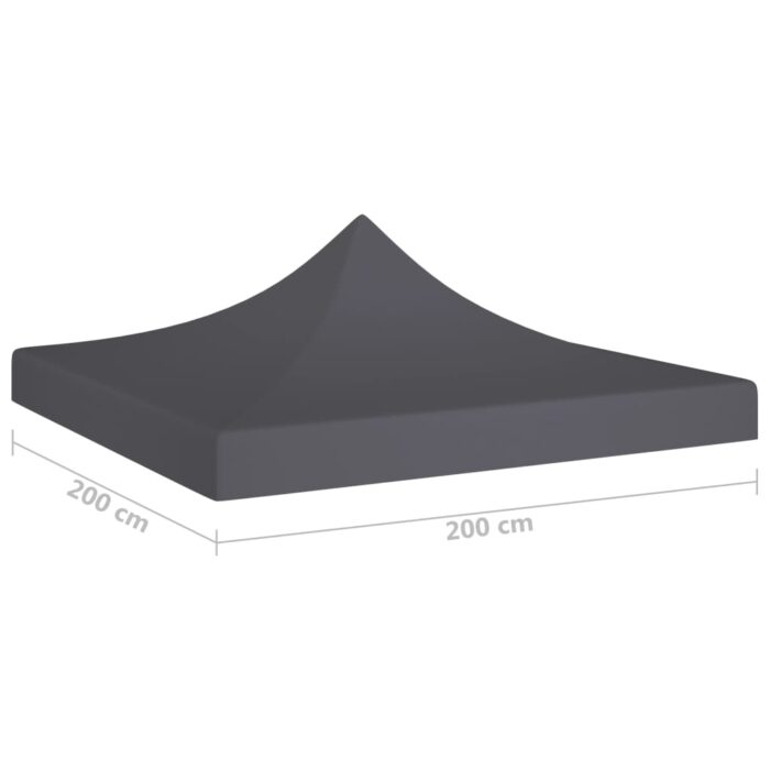 Toit de tente de réception 2x2 m Anthracite 270 g/m² – Image 4