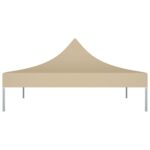Toit de tente de réception 2x2 m Beige 270 g/m² – Image 2