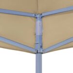 Toit de tente de réception 2x2 m Beige 270 g/m² – Image 3