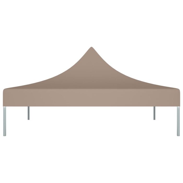 Toit de tente de réception 2x2 m Taupe 270 g/m² – Image 2