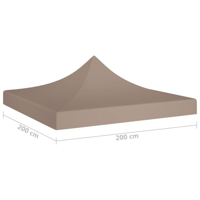 Toit de tente de réception 2x2 m Taupe 270 g/m² – Image 4
