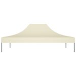 Toit de tente de réception 4x3 m Crème 270 g/m² – Image 2