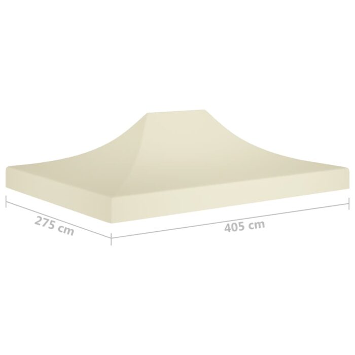 Toit de tente de réception 4x3 m Crème 270 g/m² – Image 5