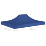 Toit de tente de réception 4x3 m Bleu 270 g/m² – Image 5