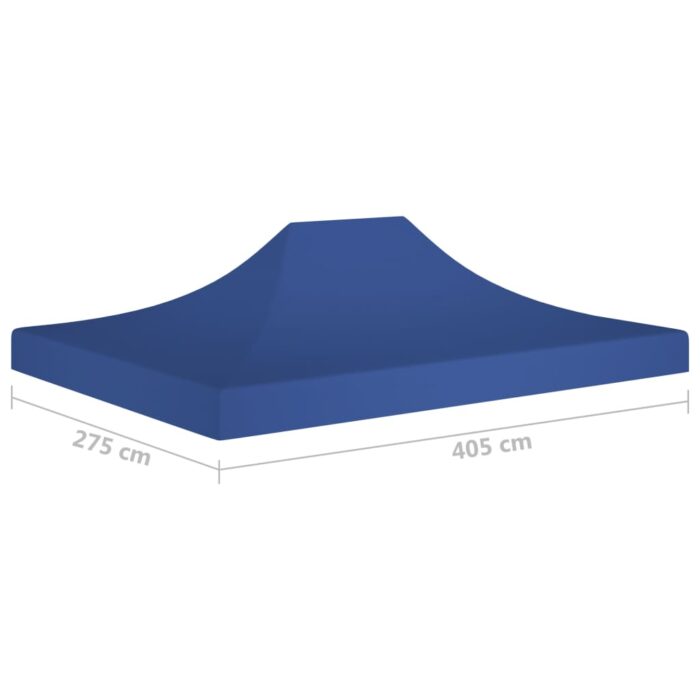 Toit de tente de réception 4x3 m Bleu 270 g/m² – Image 5