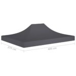 Toit de tente de réception 4x3 m Anthracite 270 g/m² – Image 5