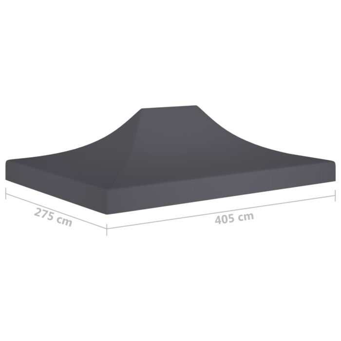 Toit de tente de réception 4x3 m Anthracite 270 g/m² – Image 5