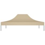 Toit de tente de réception 4x3 m Beige 270 g/m² – Image 2