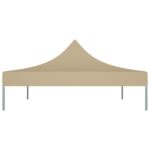 Toit de tente de réception 4x3 m Beige 270 g/m² – Image 3