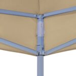 Toit de tente de réception 4x3 m Beige 270 g/m² – Image 4