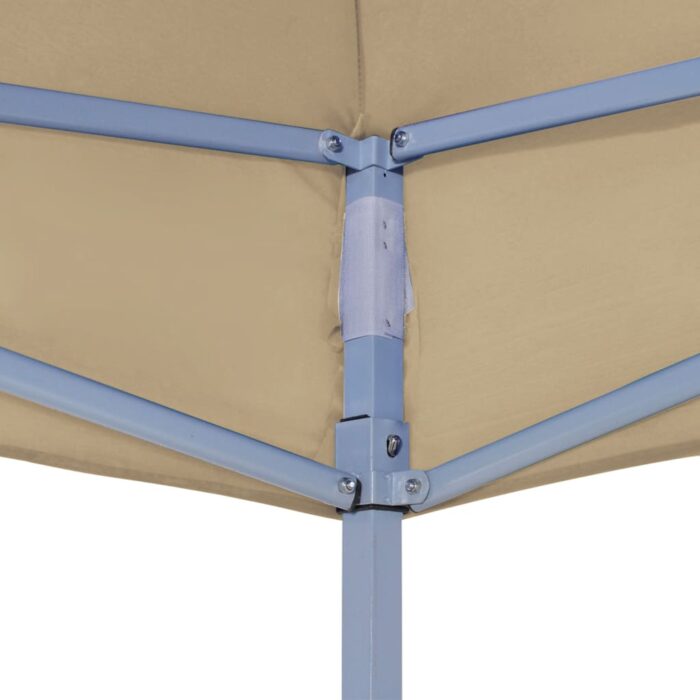 Toit de tente de réception 4x3 m Beige 270 g/m² – Image 4