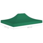 Toit de tente de réception 4x3 m Vert 270 g/m² – Image 5