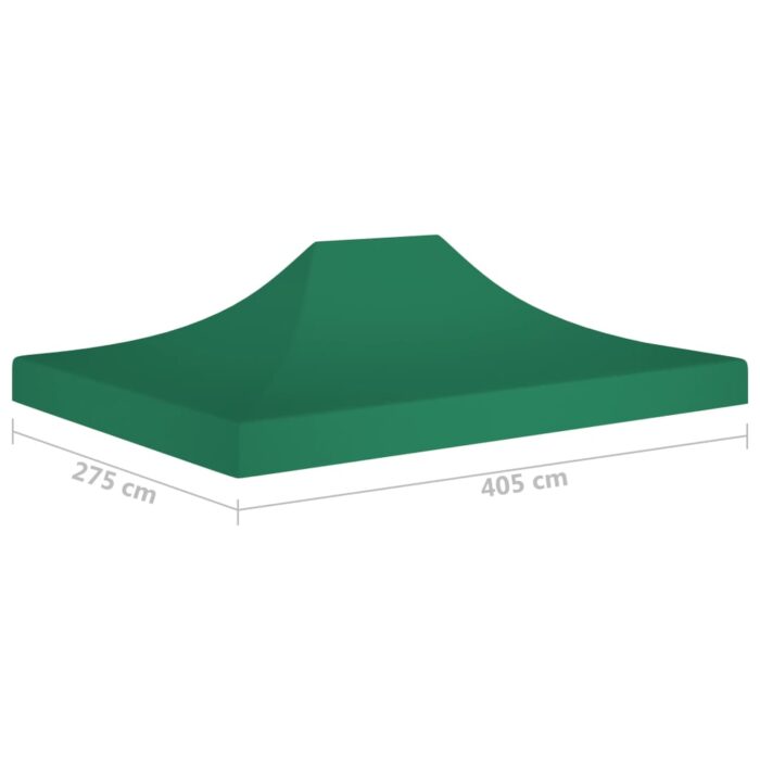 Toit de tente de réception 4x3 m Vert 270 g/m² – Image 5