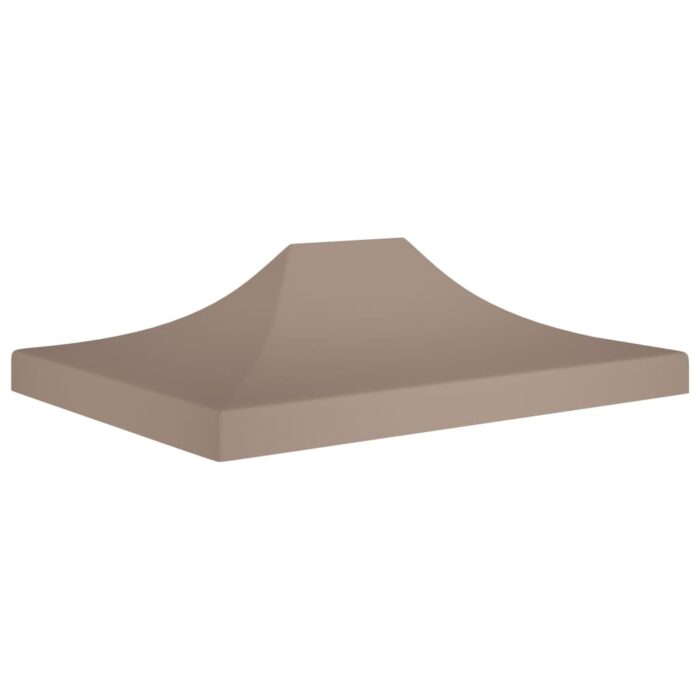 Toit de tente de réception 4x3 m Taupe 270 g/m² – Image 1
