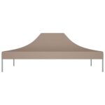 Toit de tente de réception 4x3 m Taupe 270 g/m² – Image 2