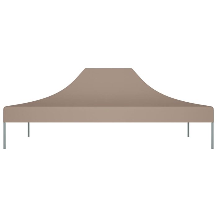 Toit de tente de réception 4x3 m Taupe 270 g/m² – Image 2