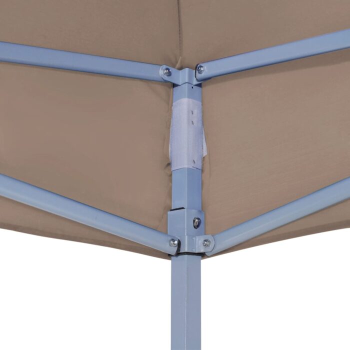 Toit de tente de réception 4x3 m Taupe 270 g/m² – Image 4