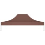 Toit de tente de réception 4x3 m Marron 270 g/m² – Image 2