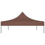 Toit de tente de réception 4x3 m Marron 270 g/m² – Image 3