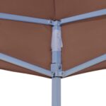 Toit de tente de réception 4x3 m Marron 270 g/m² – Image 4