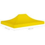 Toit de tente de réception 4x3 m Jaune 270 g/m² – Image 5