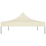 Toit de tente de réception 4,5x3 m Crème 270 g/m² – Image 3