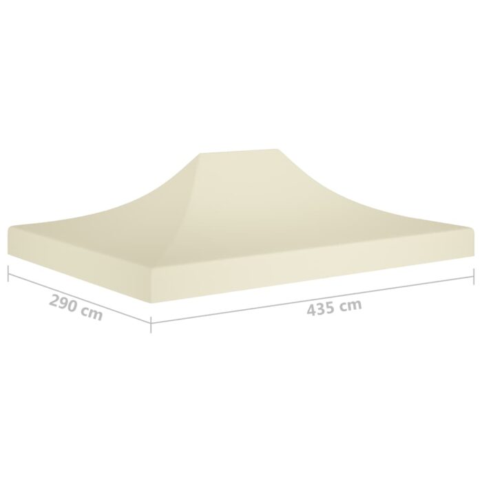Toit de tente de réception 4,5x3 m Crème 270 g/m² – Image 5
