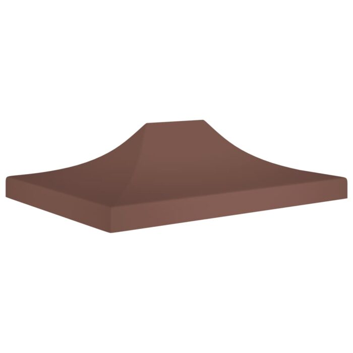 Toit de tente de réception 4,5x3 m Marron 270 g/m² – Image 1
