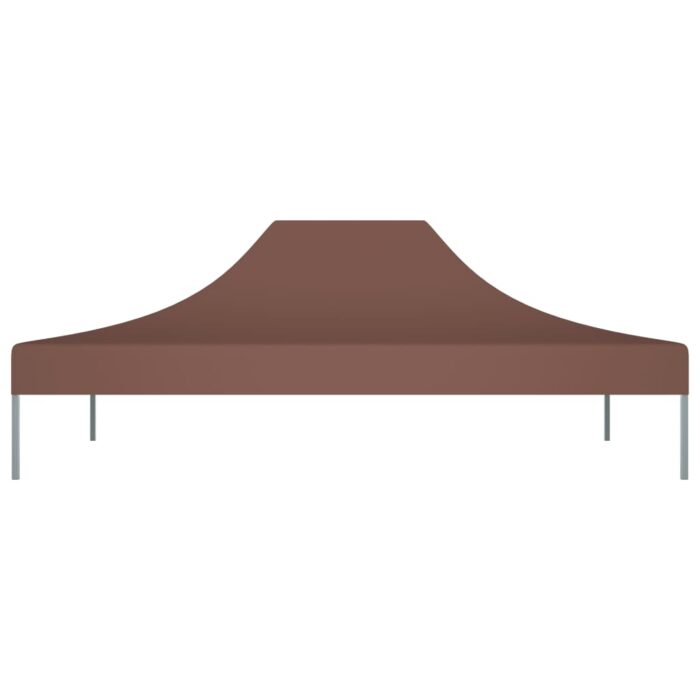 Toit de tente de réception 4,5x3 m Marron 270 g/m² – Image 2