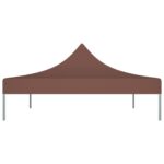 Toit de tente de réception 4,5x3 m Marron 270 g/m² – Image 3