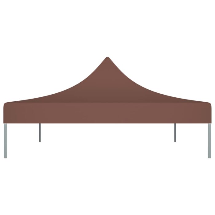 Toit de tente de réception 4,5x3 m Marron 270 g/m² – Image 3
