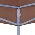 Toit de tente de réception 4,5x3 m Marron 270 g/m² – Image 4