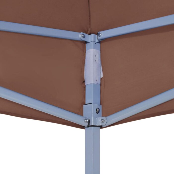 Toit de tente de réception 4,5x3 m Marron 270 g/m² – Image 4