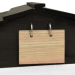Garage de tondeuse à gazon Noir et blanc 78x74x54 cm Sapin – Image 4