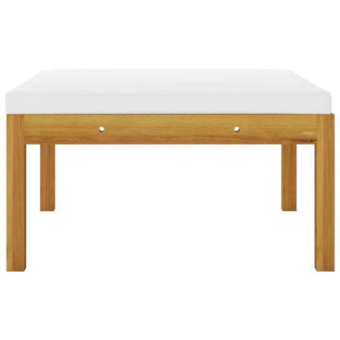 Salon de jardin 3 pcs avec coussins Bois d'acacia massif – Image 8