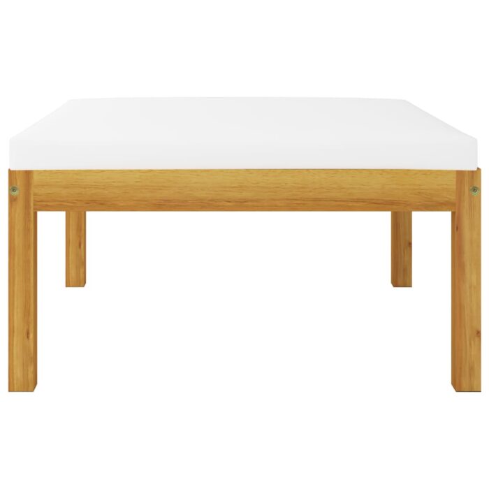 Salon de jardin 3 pcs avec coussins Bois d'acacia massif – Image 9