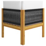 Salon de jardin 2 pcs avec coussins Bois d'acacia solide – Image 11