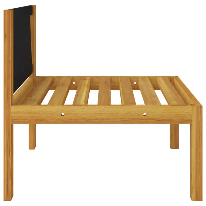 Canapé central de jardin avec coussins Bois d'acacia massif – Image 6