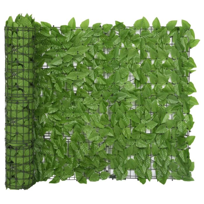 Écran de balcon avec feuilles vert 500x100 cm – Image 1