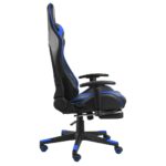 Chaise de jeu pivotante avec repose-pied Bleu PVC – Image 2